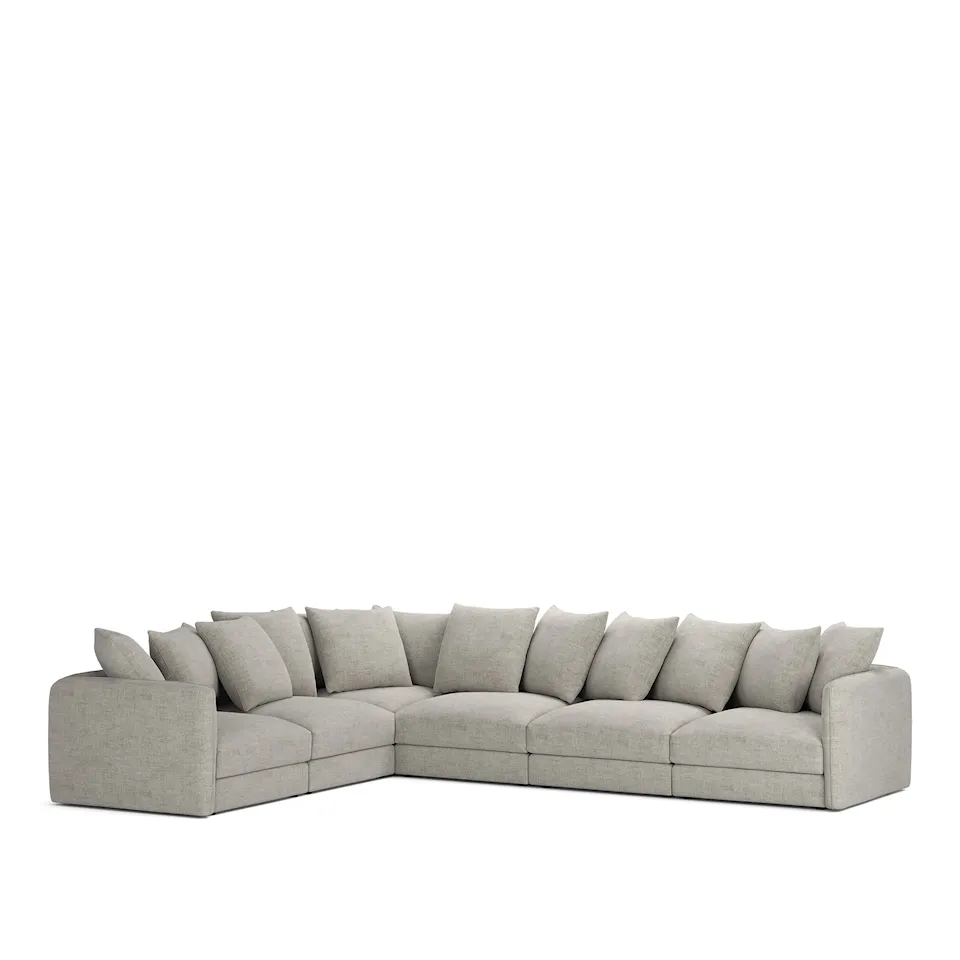Pavarotti 6-Seater Corner, Fixed Cover, Cushion Variant 01, Sienna 103