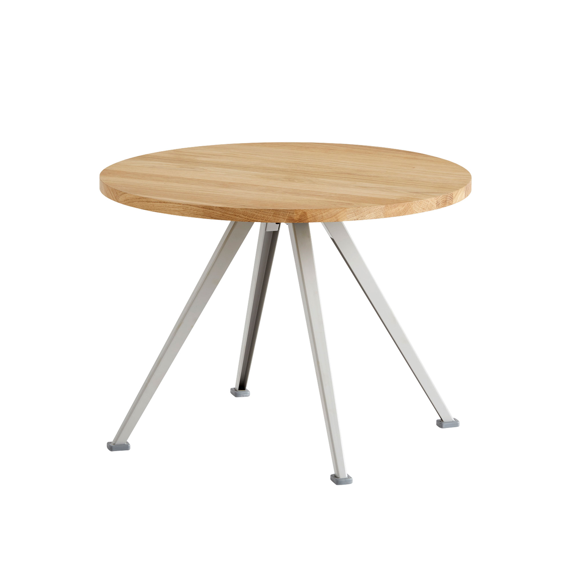 HAY - Pyramid Coffee Table 51 - Beige Base - Oiled Oak - Ø60 x H44 cm - Soffbord - Friso Kramer,Wim Rietveld - Träfärgad - Metall/Trä