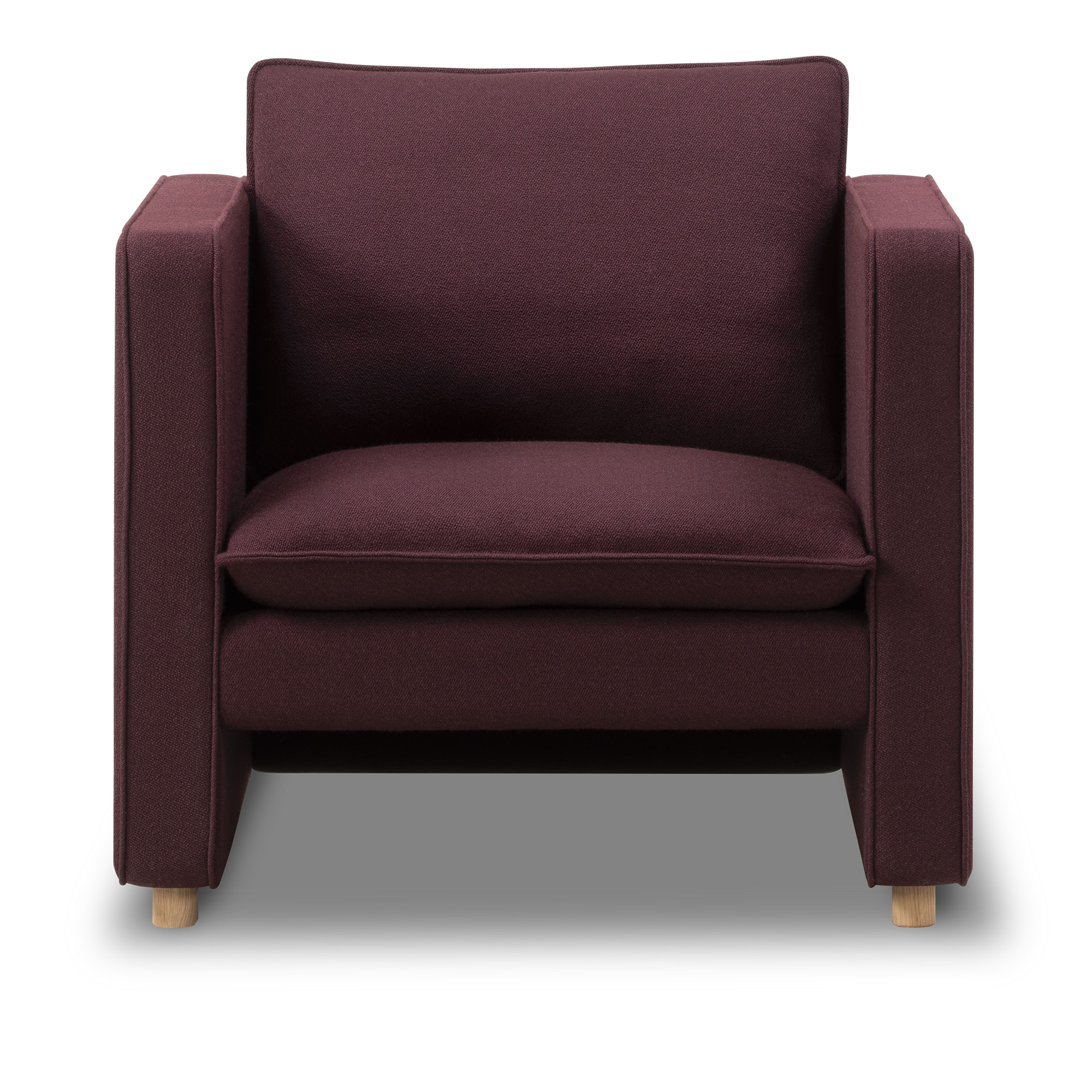 Fredericia Furniture - Jota Lounge Chair - Arm cushions not included - Vidar 693 - Oak light oil - Fåtöljer - Jasper Morrison - Lila - Textilmaterial