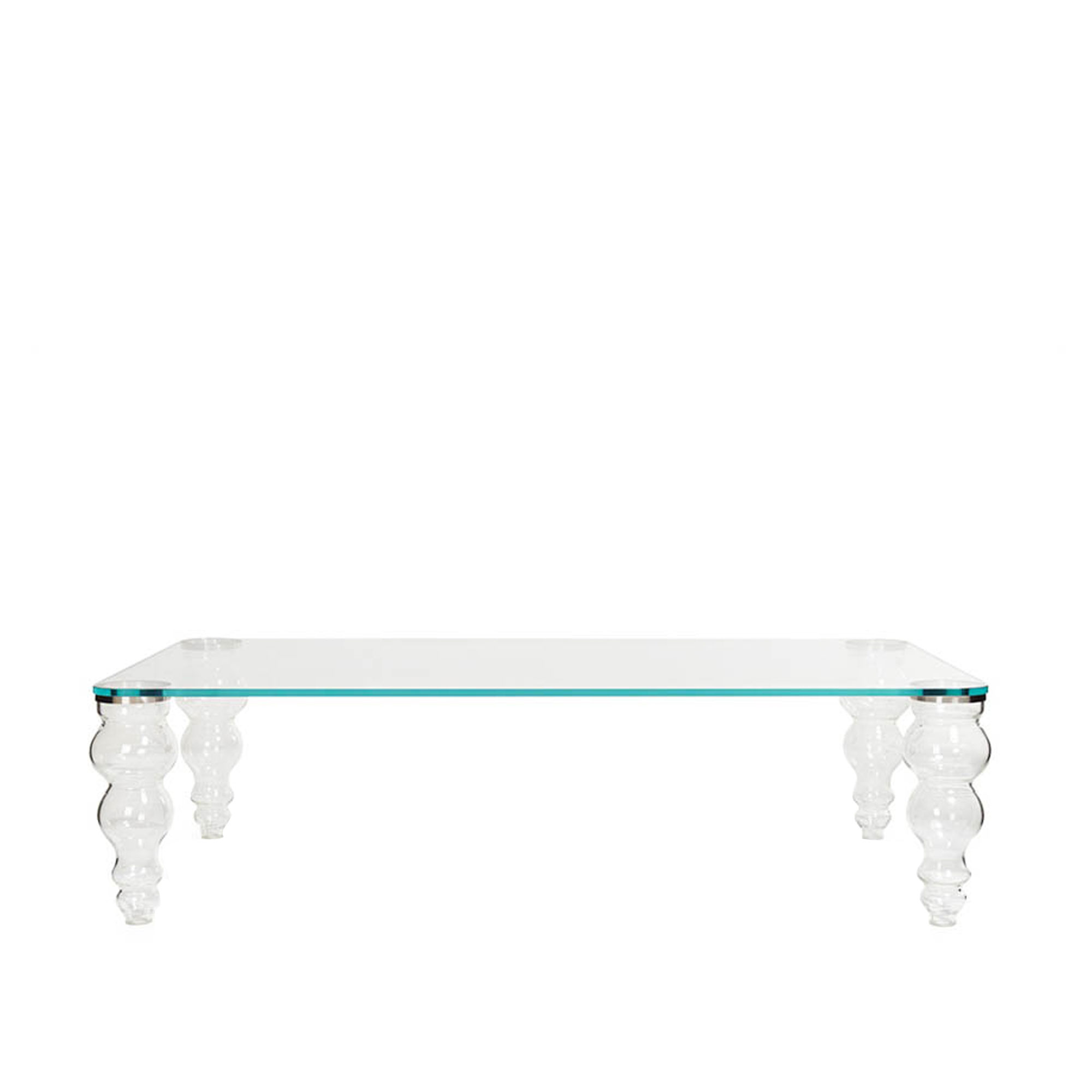 Glas Italia - POS11 Post modern Low table, Glossy Laquered Glass, Finish: 42 Perla - Sofabord - Piero Lissoni - Hvit - Glass
